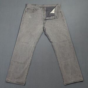 Levi's Jeans Men's 36x32 Gray 501XX Button Fly Straight Leg Inseam Measures 29"